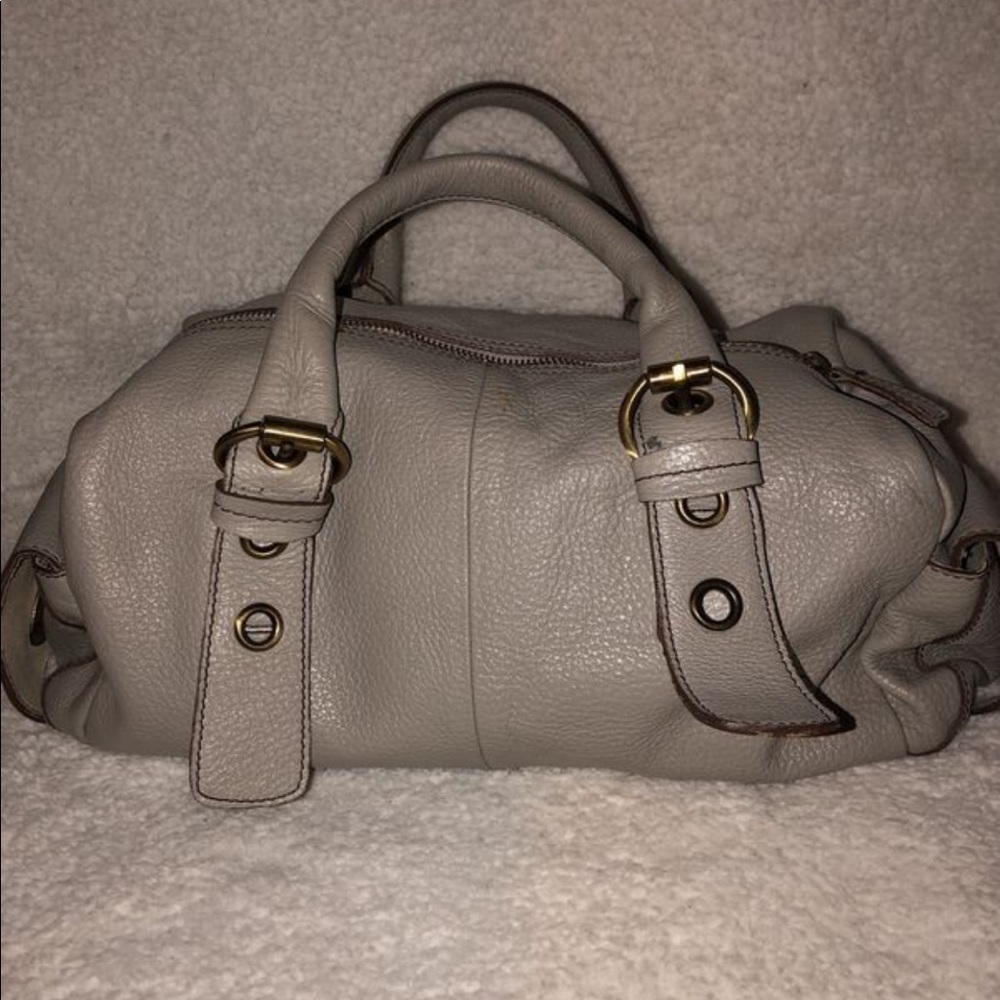 Rabeanco- Soft Grey Color Real Leather Purse